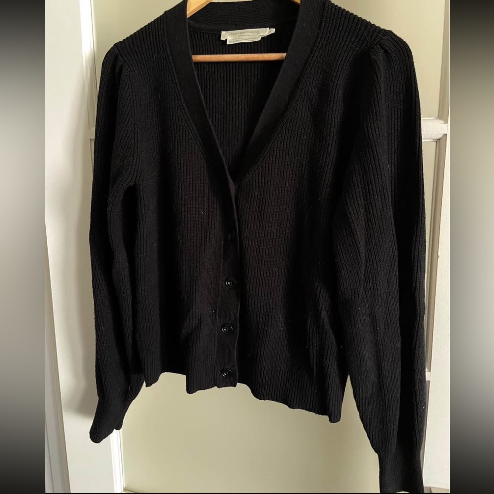 Classic Black Women's Cardigan Sweater